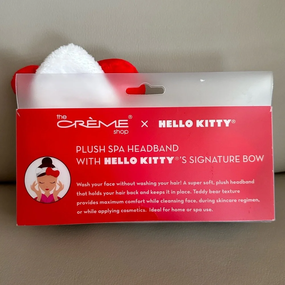 Hello Kitty Plush Spa Red Bow Headband